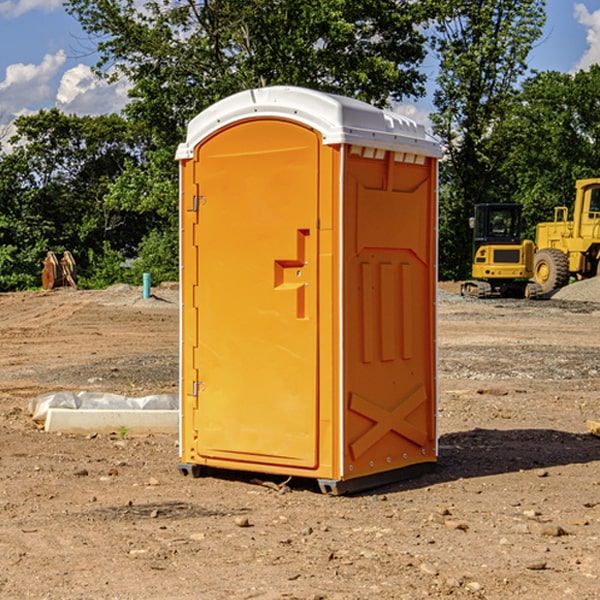 how often are the porta potties cleaned and serviced during a rental period in Witter